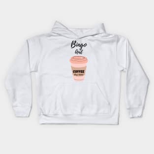 Bingo and Coffee White Kids Hoodie